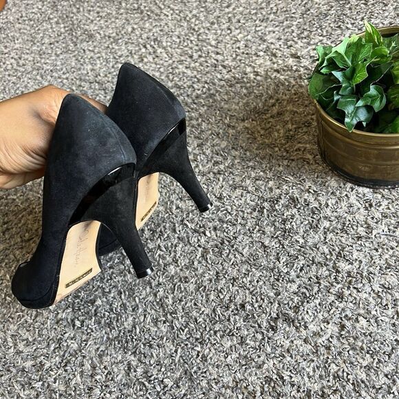 Cole Haan NikeAir Heels Pumps Womens Open Peep Toe Suede Career Business 8.5 B - Picture 6 of 9